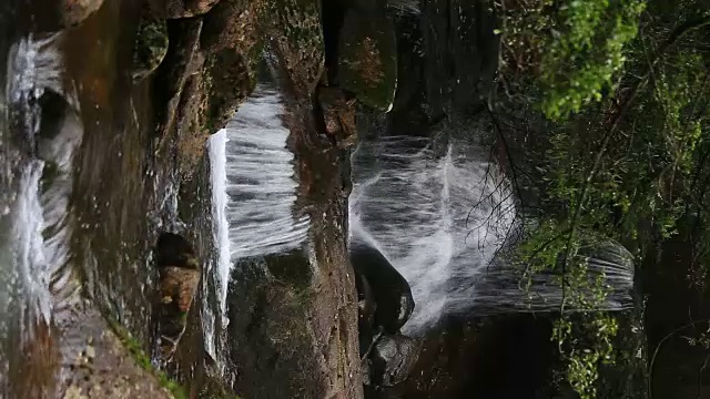 红溪瀑布位于原始森林中视频素材