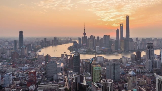 T/L WS HA PAN Shanghai Sunrise /中国上海视频素材