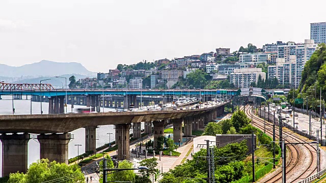 大丘站周边城市景观视频素材