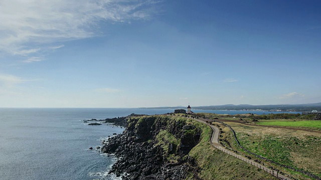 Seopjikoji(济州岛著名的风景和戏剧)景观/西浦浦，济州岛，韩国视频素材