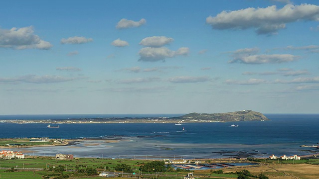 乌都岛景观(包括济州岛在内的最大岛屿)/济州岛，韩国视频素材