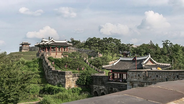 水原华城城堡(联合国教科文组织世界遗产)/水原，京畿道，韩国视频素材