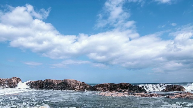 MS ZI T/L拍摄的海景和云景，在Yeonggeumjeong亭/束草，江原道，韩国视频素材