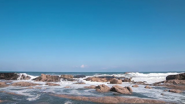 MS ZI T/L拍摄的海景和晴空场景，Yeonggeumjeong亭/束草，江原道，韩国视频素材