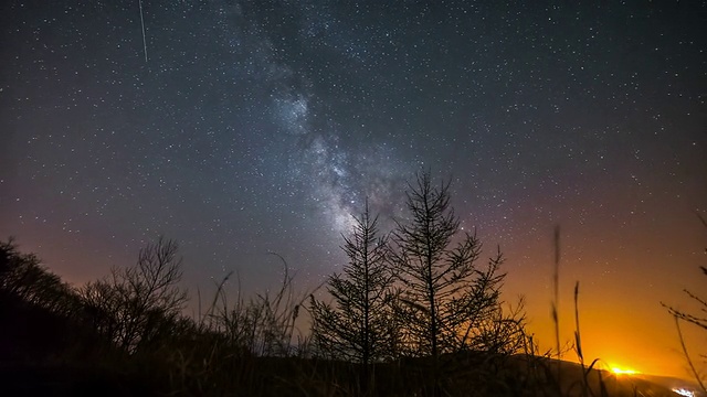 WS LA T/L韩白山银河夜景/江原道，韩国视频素材