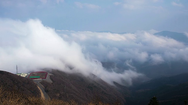 WS ZI T/L韩白山/江原道正城的巨大云海视频素材