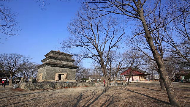 文黄寺石塔(韩国国宝30号)视频素材