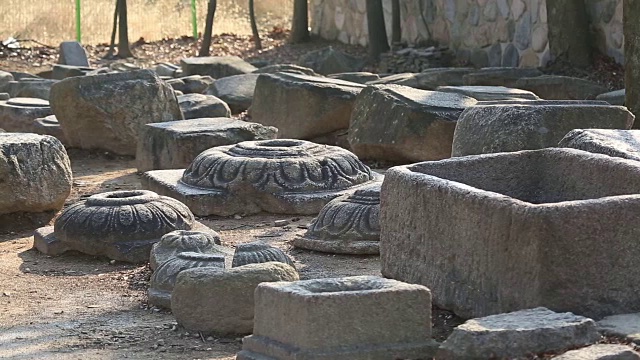 文黄寺石塔(韩国国宝30号)视频素材