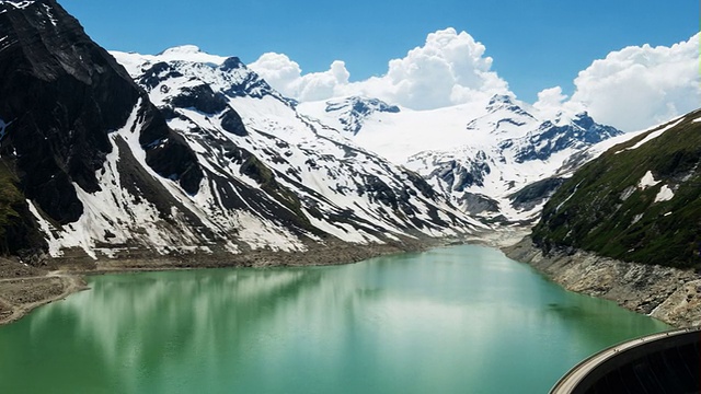 卡普伦水库Hohe Tauern -时间流逝视频素材