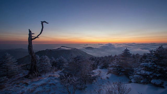 日三国家山公园云海风光视频素材