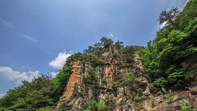 沃洛克山悬崖和蓝天视频素材