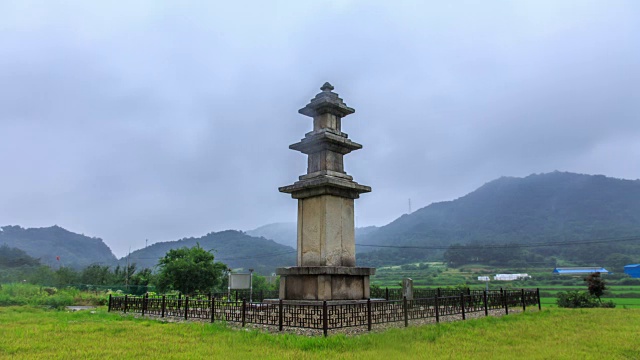 三层石塔(韩国宝塔167号)视频素材