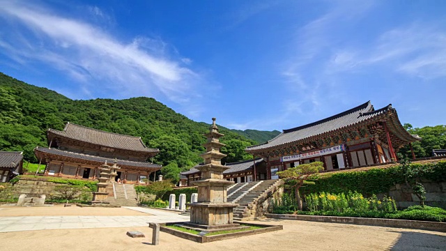 槐树寺五层石塔(韩国宝塔132)视频素材