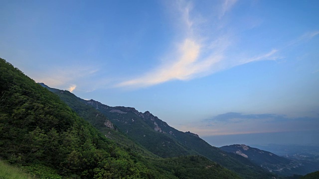 日落时的雪山风光视频素材