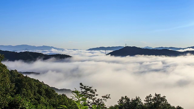 和鸣山云海风光视频素材