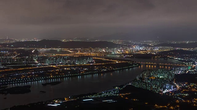 邯钢江畔城市夜景视频素材