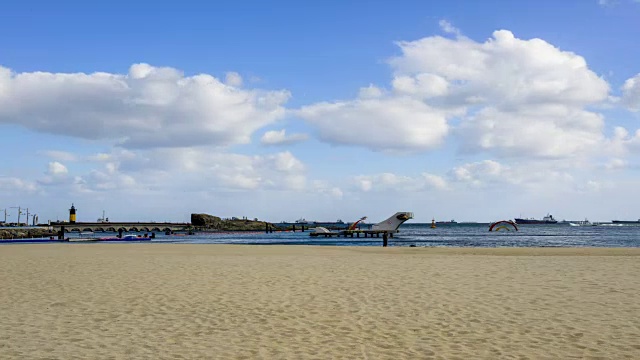 松岛海滩的景色视频素材