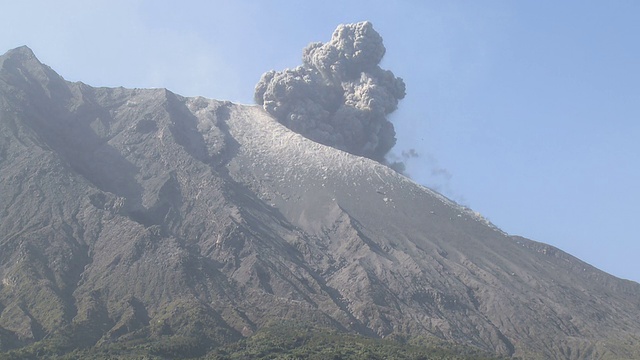 樱岛火山爆发视频素材