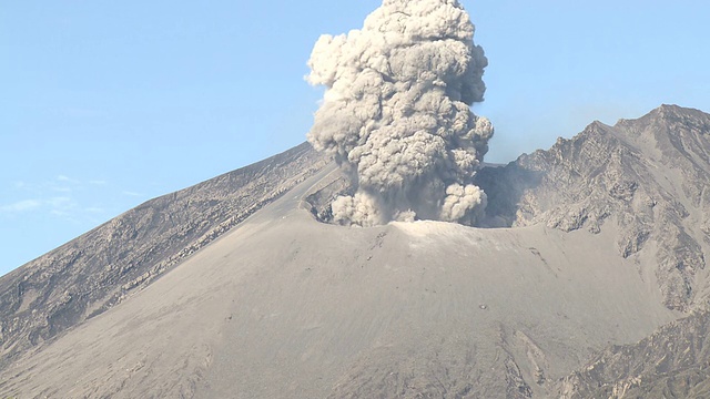 樱岛火山爆发视频素材