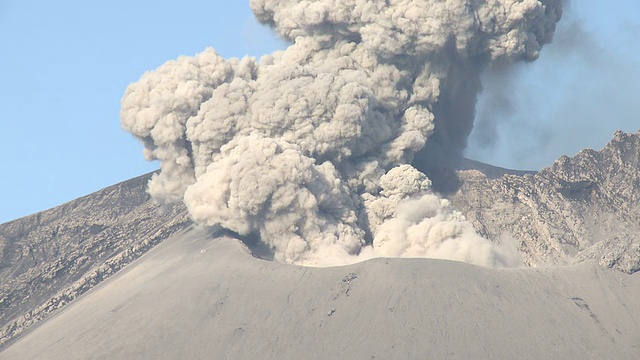 樱岛火山爆发视频素材