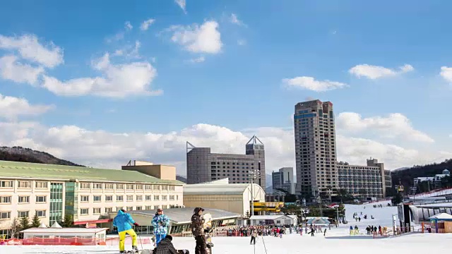 平昌郡滑雪胜地(2018年奥运会)视频素材