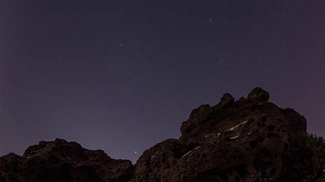 华城恐龙蛋化石遗址的星空(韩国自然纪念碑414)视频素材