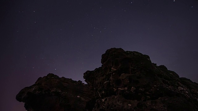 华城恐龙蛋化石遗址的星空(韩国自然纪念碑414)视频素材