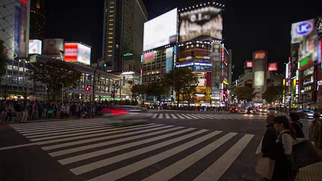 涉谷穿越的时间流逝视频素材