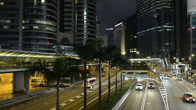 MS HA View over繁忙的公路/香港，中国视频素材