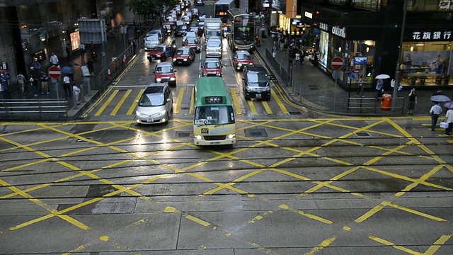 中国香港，MS HA道路交通视频素材