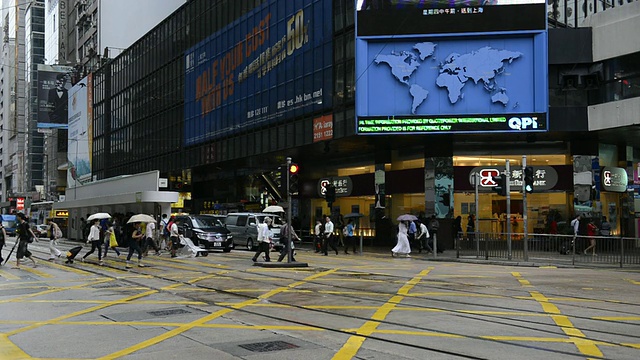 中国香港道路上的交通画面视频素材