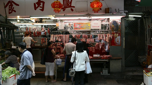 MS Meat shop /香港，中国视频素材