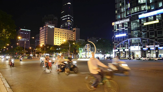 越南胡志明市中心的交通状况视频素材