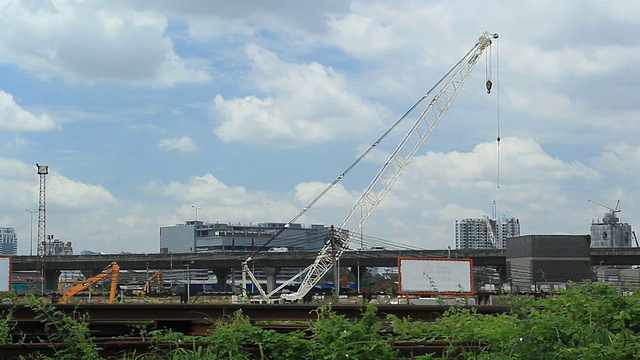 建筑工地和曼谷城市景观视频素材