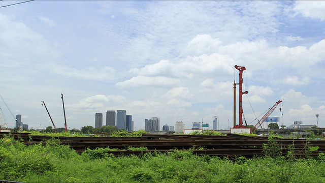 建筑工地和曼谷城市景观视频素材