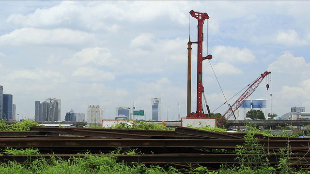 建筑工地和曼谷城市景观视频素材