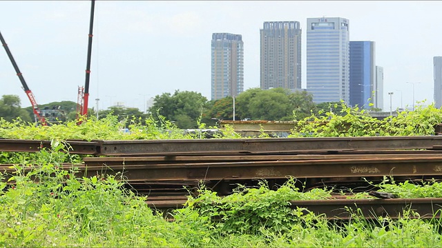 建筑工地和曼谷城市景观视频素材