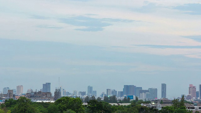 高清时间流逝云景与日落在城市视频素材