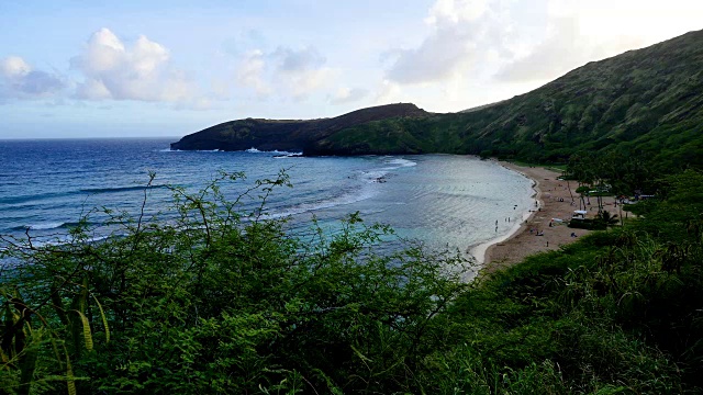 夏威夷瓦胡岛的哈瑙玛湾视频素材