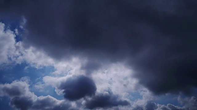 4K:暴风雨前的天空和乌云视频素材