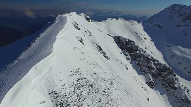 空中特写雪山视频素材