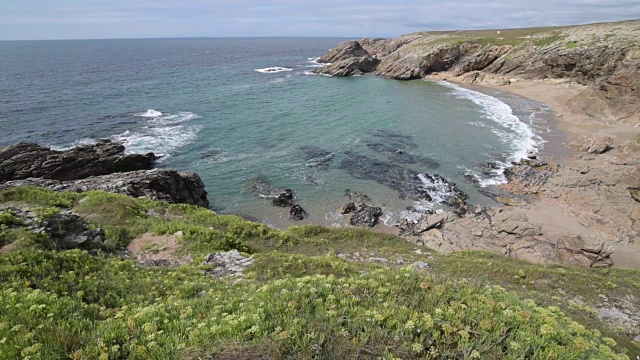 沙维奇海岸的岩石视频素材