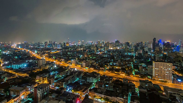 夜晚的城市景观视频素材