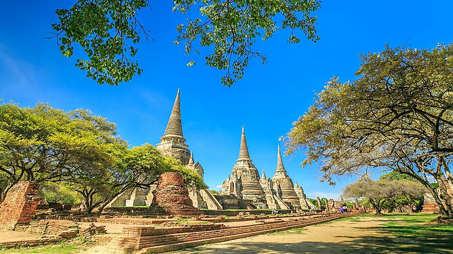 Wat Phra Si Sanphet, Ayutthaya，泰国。视频素材