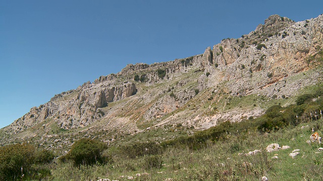 El Torcal de自然公园喀斯特景观和石灰岩/ Antequera，安达卢西亚，西班牙视频素材