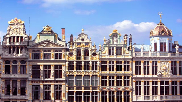 Grand Place Buildings布鲁塞尔，比利时视频素材