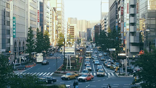 蒙太奇-街道银座，东京视频素材