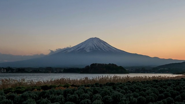 日本富士山的日落视频素材