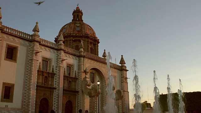 Sasnta Rosa Church, WS外墙，Queretaro视频素材