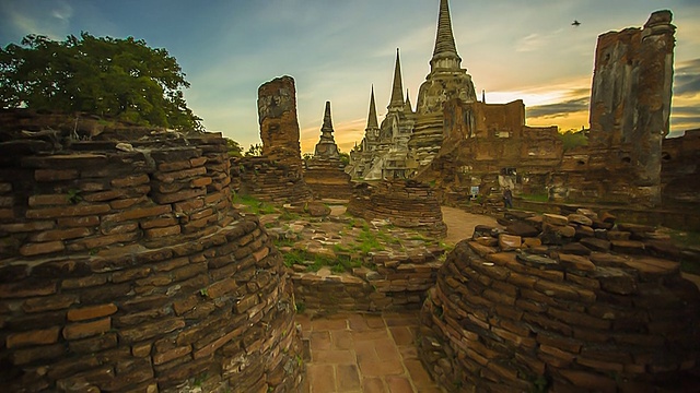 Wat Phra Si Sanphet, Ayutthaya，泰国。视频素材